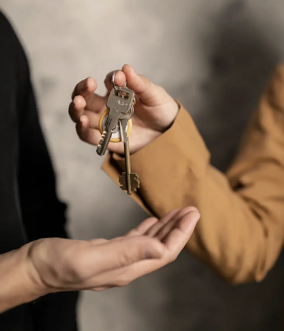 Car keys being handed over